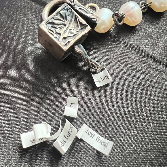 925 vintage Pearl bracelet with messages. - Picture 4 of 4